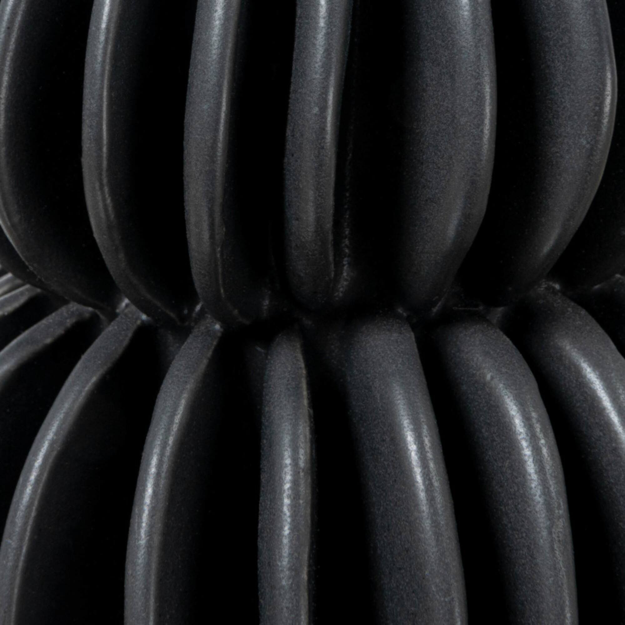 Hello Honey® Bloomingville 5.5" Black Modern Pleated Stoneware Vase